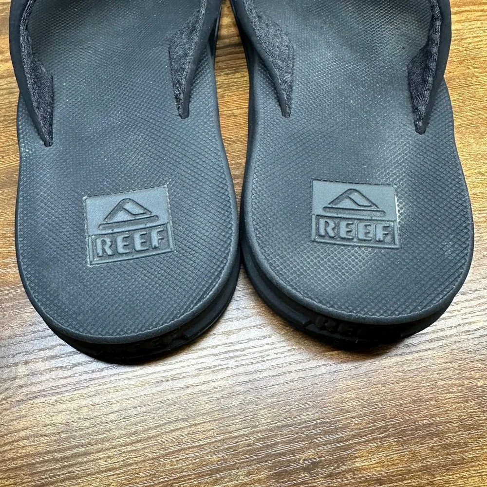 Reef Phantoms Mens Black Flip Flop Sandals Size 15 Arch Support Beach Casual